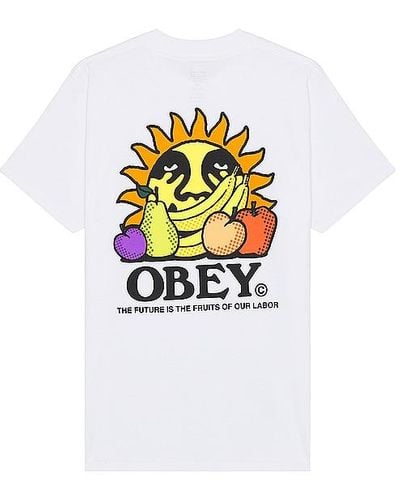 Obey The Future Is The Fruits Of Our Labour Tee - White