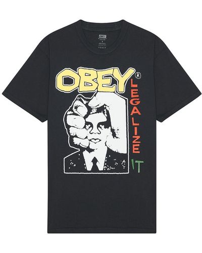 Obey Legalize It Tシャツ - ブラック