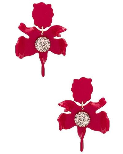 Lele Sadoughi Crystal Lily Earrings - Red