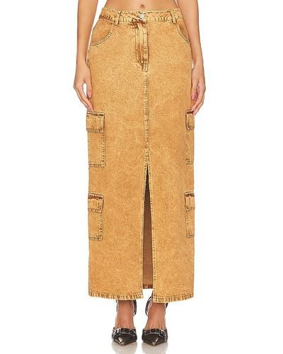 BY.DYLN Tate Maxi Skirt - Yellow