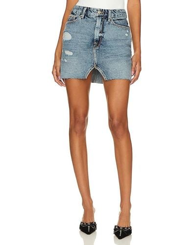 GOOD AMERICAN Mini Skirt With Cut Out - Blue