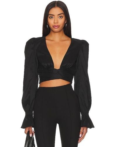 Lovers + Friends Michie top - Negro