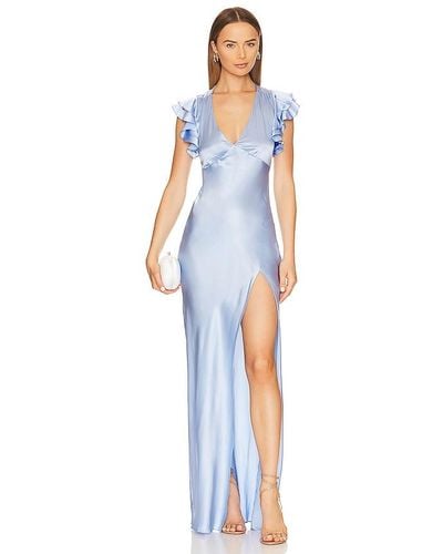Amanda Uprichard X Revolve Cecelia Gown In English Lavender - Blue