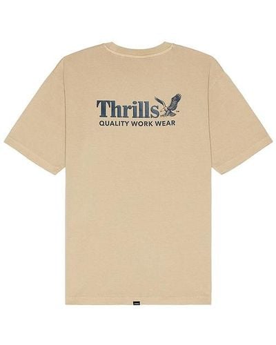 Thrills Workwear Oversize Fit Tee - Natural