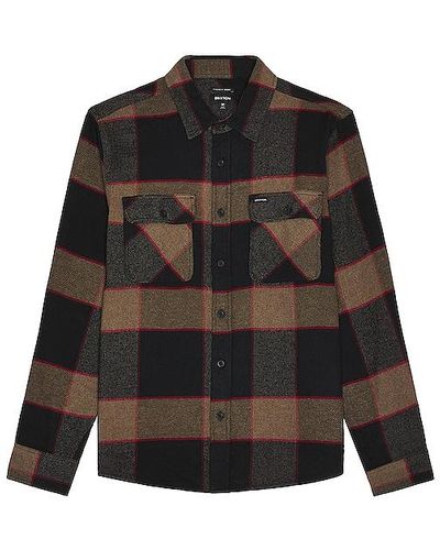 Brixton Bowery Long Sleeve Flannel - Black