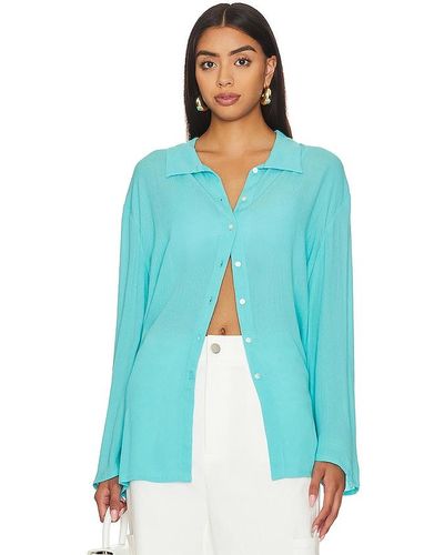 Lovers + Friends Whitney Beach Shirt - Blue