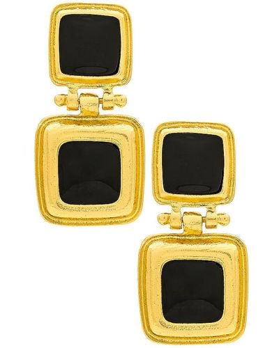 8 Other Reasons Art Deco Earrings - Yellow