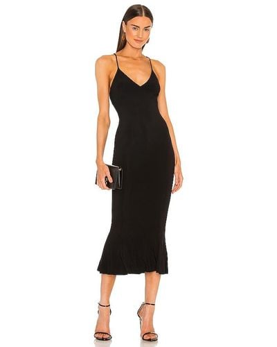 Norma Kamali X Revolve Slip Fishtail Dress - Black