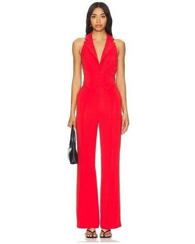Lovers + Friends Elena Jumpsuit - Red