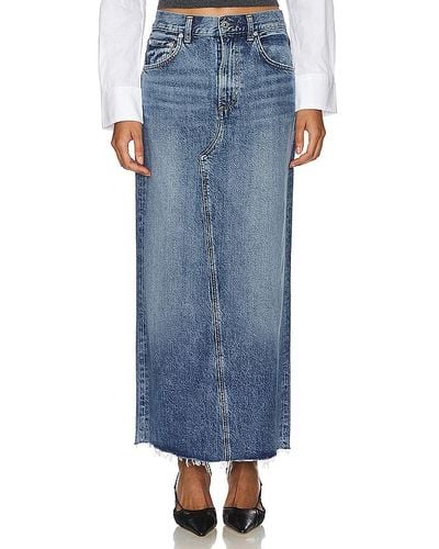 Citizens of Humanity Circolo Reworked Maxi Skirt - Blue
