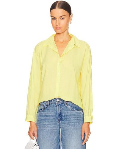 Velvet By Graham & Spencer Devyn Button Up Shirt - Yellow