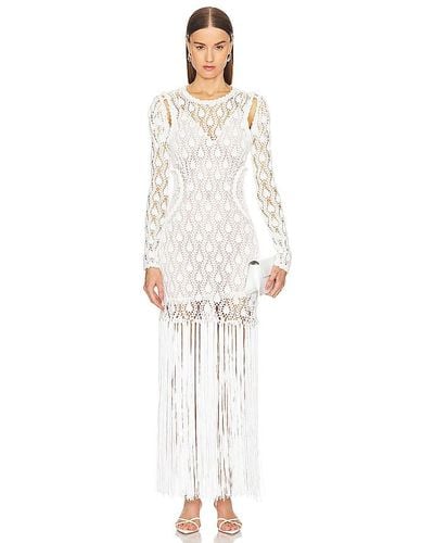AKNVAS Willow Crochet Gown - White