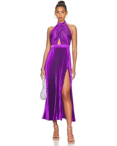 L'idée Renaissance Split Gown - Purple