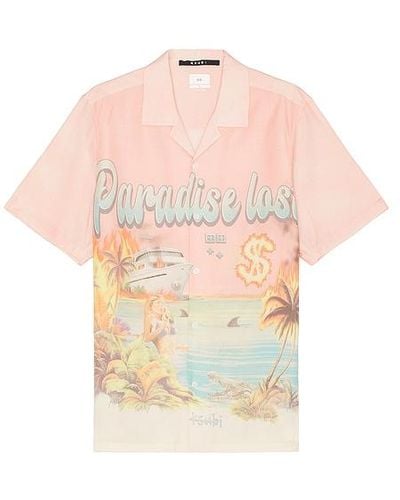 Ksubi Paradise Lost Resort Short Sleeve Shirt - Pink