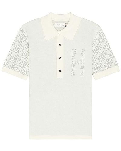 Honor The Gift A-spring Knit H Pattern Polo - White
