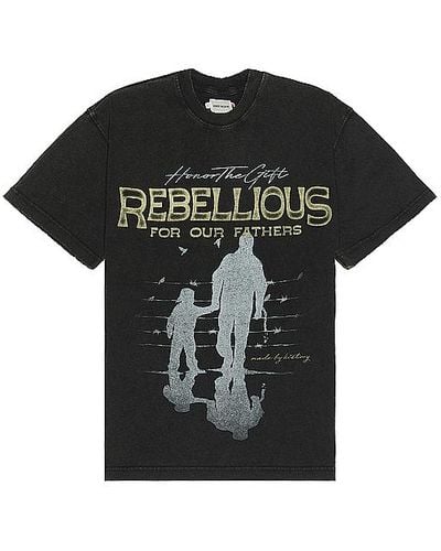 Honor The Gift A-spring Rebellious For Our Fathers Tee - Black