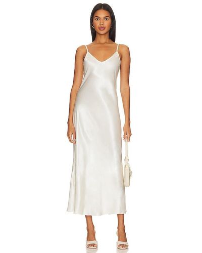 Enza Costa Bias Cut Dress - White