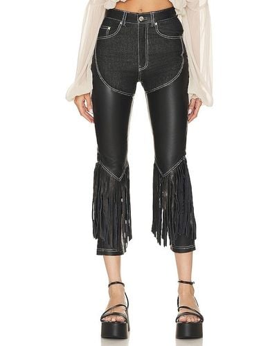 Urban Outfitters Cowboy Chaps Trousers - Black