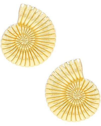 Jordan Road Jewelry Vintage Shell Earrings - Metallic