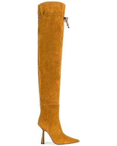 GOOD AMERICAN Carla Over The Knee Boot - Brown