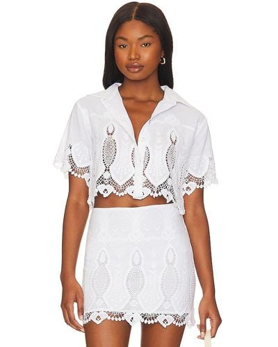 Tularosa August Button Up Top - White