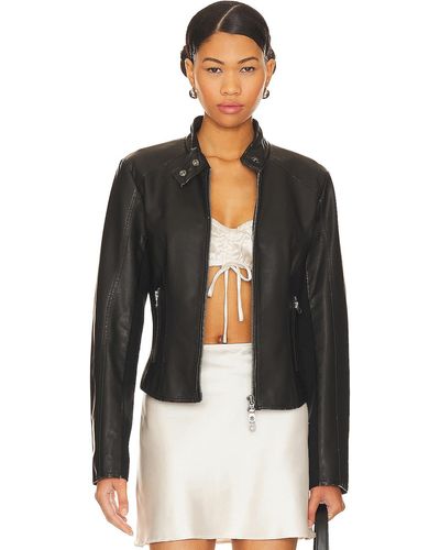 Free People X We The Free Max Faux Moto Jacket - ブラック