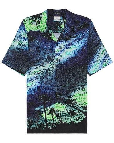 Ksubi Space Palm Resort Shirt - Blue