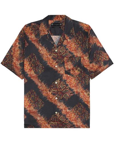 AllSaints Zipo Short Sleeve Shirt - オレンジ