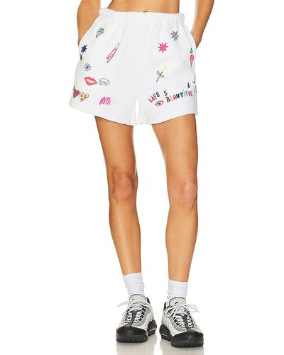 The Mayfair Group Somebody Loves You Sweat Shorts - White