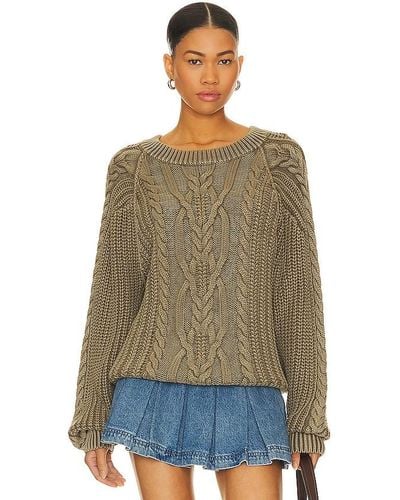 Free People PULLOVER, ZOPFMUSTER FRANKIE - Natur