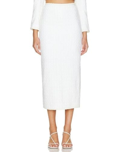 ROTATE BIRGER CHRISTENSEN High Waisted Skirt - White