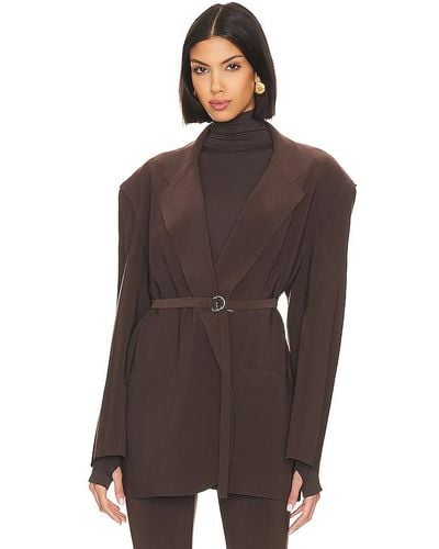 Norma Kamali X Revolve Oversized Single Breasted Jacket - Brown