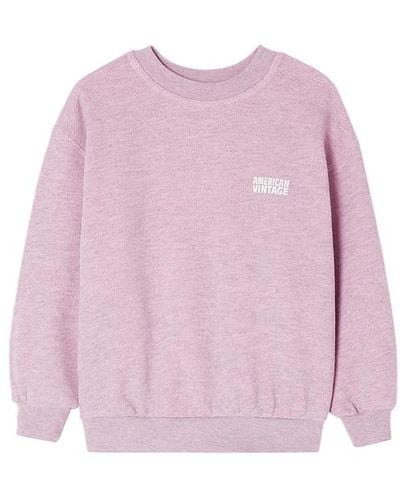 American Vintage Doven Pullover Sweatshirt - Pink