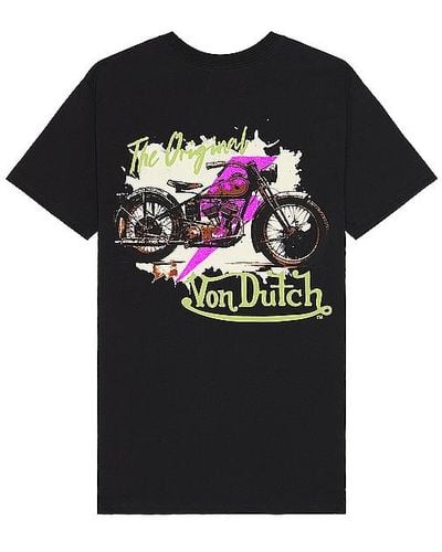 Von Dutch Biker Shop Graphic Tee - Black