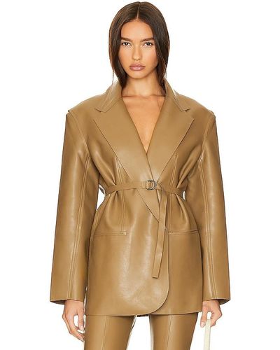 Norma Kamali Oversized single breasted jacket - Marrón