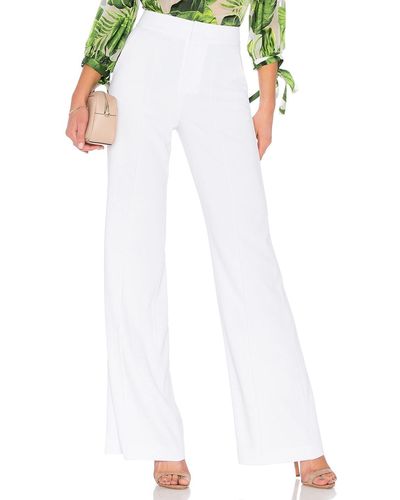 Alice + Olivia Alice + Olivia Dylan High Waisted Fitted Pant - ホワイト
