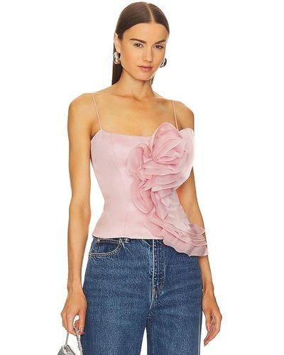 Rozie Corsets Flower Trim Corset Top - Red
