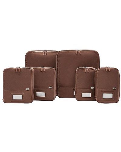 BEIS 6 Piece Compression Packing Cubes - Brown