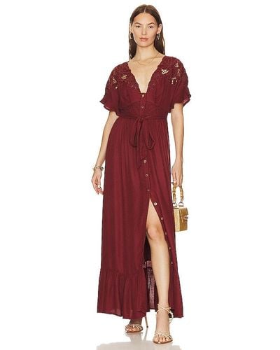 Free People Colette Maxi Dress - Red