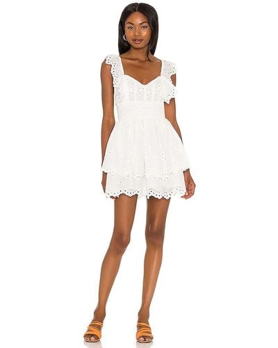 For Love & Lemons Serena Sleeveless Dress - White