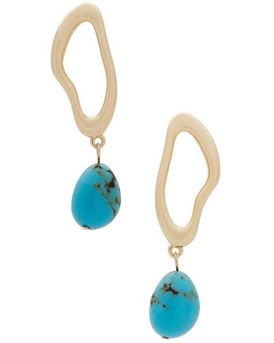 Ettika Open Circle Dangle Earrings - Blue