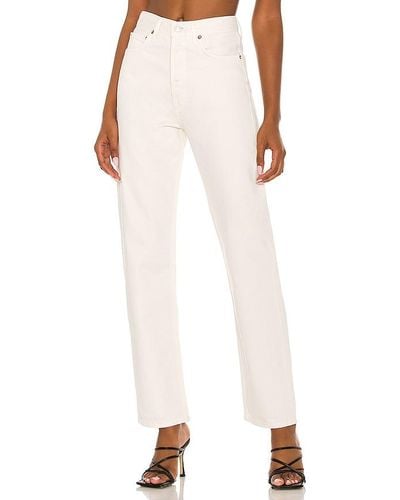 Agolde Jean de cintura ceñida de los años 90 - Blanco