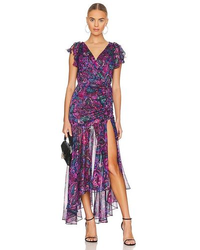 MISA Los Angles Colette Midi Dress - Purple