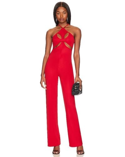 OW Collection Fleur Jumpsuit - Red