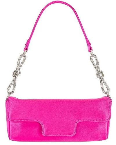 OLGA BERG Calissa Crystal Bow Bag - Pink