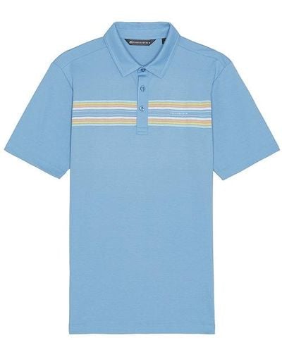 Travis Mathew Coral Beds Polo Shirt - Blue