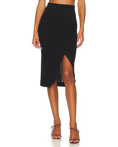 Enza Costa Cashmere Wrap Skirt - Black