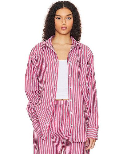 Lovers + Friends Maxy Button Up - Pink