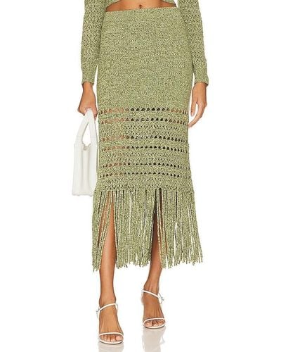 Amanda Uprichard Jayla Knit Skirt - Green