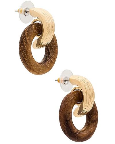 Soko Shujaa Wood Earring - Metallic